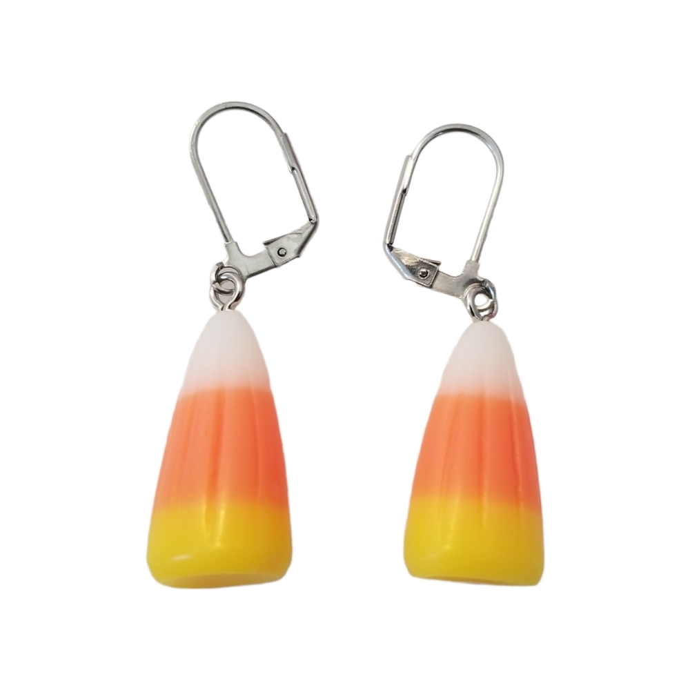 Handcrafted Candy Corn Earrings